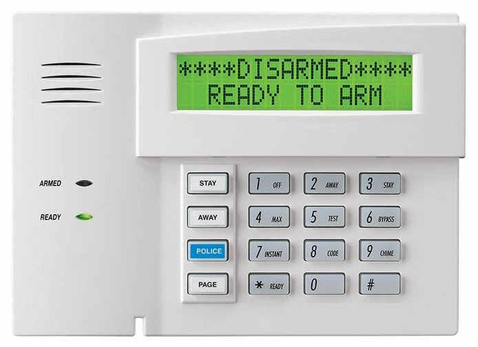 The old alarm keypad, before Sentinel